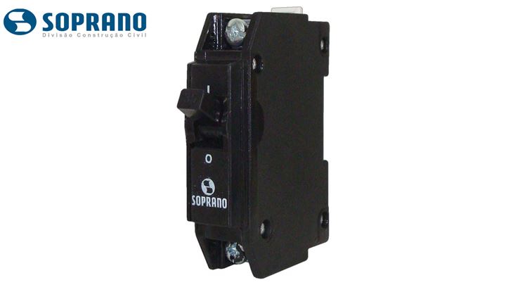 DISJUNTOR SOPRANO UNIPOLAR PRETO B 35A Almeida Distribuidor