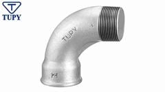 CURVA MACHO/FÊMEA ROSCA EXTERNA/INTERNA TUPY   1  BSP GALVANIZADO