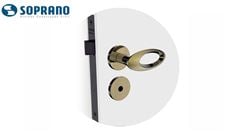 FECHADURA SOPRANO OPEN GOLF ROSETA OXIDADA BANHEIRO 