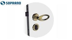 FECHADURA SOPRANO OPEN GOLF ROSETA OXIDADA EXTERNA 