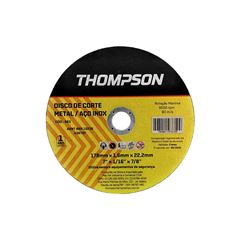 DISCO DE CORTE THOMPSON METAL/INOX 7X1/16X7/8 -178MM X 1,6MM X 22,23MM 