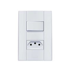 ROMAZI LINHA MARES 1 INTERRUPTOR SIMPLES + TOMADA 2P+T 20A