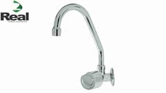 TORNEIRA REAL METAIS PARA COZINHA PAREDE BICA MÓVEL 1167 C40 TAMPA CROMADA