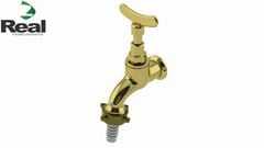 TORNEIRA REAL METAIS PARA JARDIM AMARELA 1128 1/2X3/4