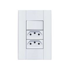 ROMAZI LINHA MARES 1 INTERRUPTOR SIMPLES + 2 TOMADA 2P+T 10A