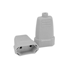 PINO FÊMEA PIAL LEGRAND PROLONGADOR MON.2P 10A CINZA