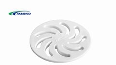 GRELHA AMANCO VORTICE PVC BRANCO REDENDA DN100