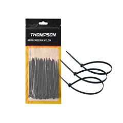 ABRAÇADEIRA DE NYLON THOMPSON PRETA 4.8X25CM C/100