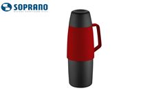 GARRAFA TÉRMICA LÓTUS 1 LITRO VERMELHO - SOPRANO