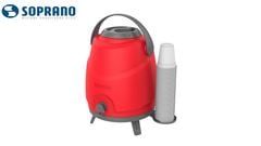 GARRAFA BOTIJÃO TÉRMICO TRIPÉ ASPEN 9 LITROS VERMELHO SOPRANO