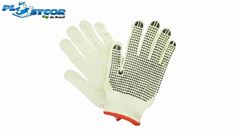 LUVA TRICOTADA PLASTCOR PIGMENTADA 3 FIOS BRANCA