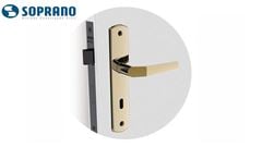 FECHADURA SOPRANO POPLINE MAÇANETA RETA OXIDADA INTERNA