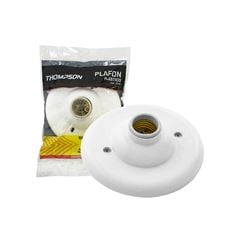 PLAFON THOMPSON 100W BRANCO COM SOQUETE/PORCELANA