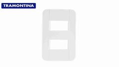 TRAMONTINA LINHA TABLET PLACA 4X2 2 POSTOS AFASTADO