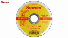 DISCO DE CORTE STARRETT 4.1/2 X 3/64 X 7/8 -115MM X 1,0MM X 22,23MM