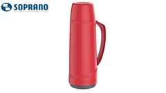 GARRAFA TÉRMICA CRISTAL 1 LITRO VERMELHO - SOPRANO