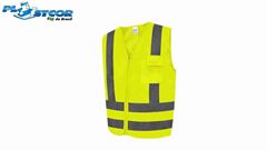 COLETE PLASTCOR REFLETIVO AMARELO G