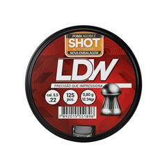 CHUMBINHO PARA CARABINA DE PRESSÃO LDW SHOT 5,5MM C/125