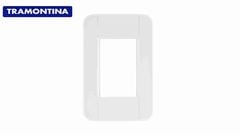 TRAMONTINA LINHA TABLET PLACA 4X2 3 POSTOS JUNTOS