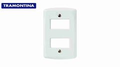 TRAMONTINA LINHA LUX2 PLACA 4X2 2 POSTO AFASTADO