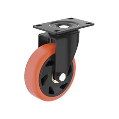 RODÍZIO SOPRANO CINZA SEM FREIO 100MM GIRATÓRIO BRANCO