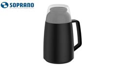 GARRAFA TÉRMICA LÓTUS 500ML PRETO - SOPRANO