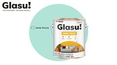 TINTA GLASU ACRÍLICA ECONÔMICO MUDA FÁCIL FOSCO GALÃO 3,6L VERDE PISCINA