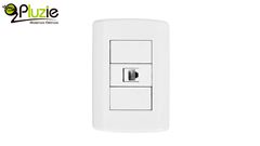 PLUZIE LINHA PLUZI BRANCA TOMADA KEYSTONE PARA TELEFONE RJ45