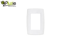 PLUZIE LINHA PLUZI BRANCA PLACA PARA 3 MÓDULOS 4X2 C/SUPORTE