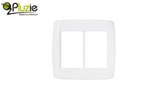 PLUZIE LINHA PLUZI BRANCA PLACA PARA 6 MÓDULOS 4X4 C/SUPORTE