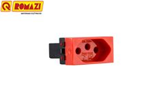 ROMAZI MODULO BR TOMADA VERMELHO 2P+T 20A