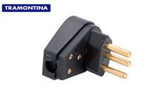 PINO TRIANGULAR TRAMONTINA 2P+T 20A/250V PRETO