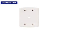 TRAMONTINA LINHA LUX2 PLACA 4X4 CEGA COM 1 FURO 9,5MM BRANCA