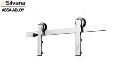 KIT PARA PORTA DE CORRER SILVANA INOX 2,5M POLIDO