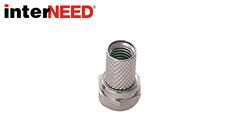 CONECTOR METAL RG6 NIQUELADO COM ROSCA PACOTE C/30 PEÇAS