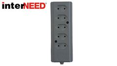 TOMADA EM BARRA HERCULES 5 TOMADAS 2P 10A 250V CINZA INTERNEED