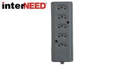 TOMADA EM BARRA HERCULES 5 TOMADAS 2P+T 10A 250V CINZA INTERNEED