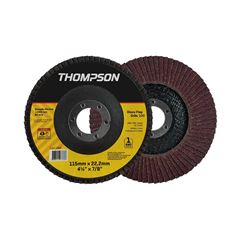 DISCO FLAP THOMPSON 4.1/2X7/8 -115MM X 22,2 GRÃO 100