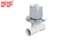 REGISTRO HERC PVC FACILITA 25MM BRANCO COM VOLANTE CROMADO COM CANOPLA BRANCO