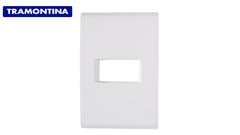 TRAMONTINA LINHA LIZ PLACA 4X2 1 POSTO HORIZONTAL BRANCA