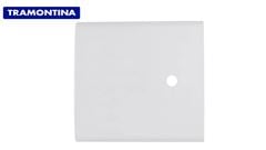 TRAMONTINA LINHA LIZ PLACA CEGA 4X4 COM 1 FURO 9,5MM BRANCA