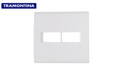 TRAMONTINA LINHA LIZ PLACA 4X4 2 POSTO HORIZONTAL BRANCA