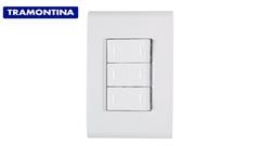 TRAMONTINA LINHA LIZ 3 INTERRUPTORS PARALELOS 10A/250V BRANCA