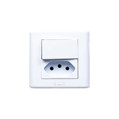 ROMAZI SIST-X SOBREPOR LINHA JERI 1 INTERRUPTOR + TOMADA 10A BRANCA