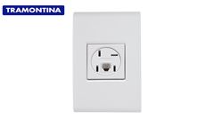 TRAMONTINA LINHA LIZ 1 TOMADA PARA TELEFONE 4P E RJ11 BRANCO