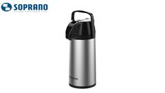 GARRAFA TÉRMICA EXCLUSIVA1,9L INOX COM PRETO - SOPRANO