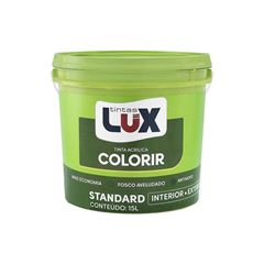 TINTAS LUX COLORIR INTERNA E EXTERNA BALDE COM 15L AMARELO CANÁRIO