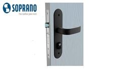 FECHADURA SOPRANO ICARO PRETO FOSCO MAÇANETA RETA EXTERNA ESP43 (40X53 PY53)