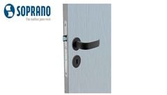 FECHADURA SOPRANO ICARO PRETO FOSCO MAÇANETA RETA INTERNA ROSETA REDONDA