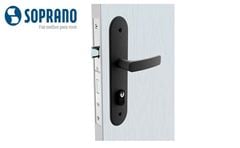 FECHADURA SOPRANO PALI PRETO FOSCO MAÇANETA RETA EXTERNA ESP43 (40X53 PY53)